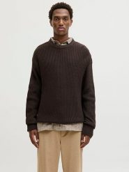 Jack & Jones Sweter "Kaito" w kolorze brązowym rozmiar: L. Brązowe swetry męskie Jack & Jones, l, bez wzorów, ze splotem, bez kołnierzyka. Za 91.77 zł.