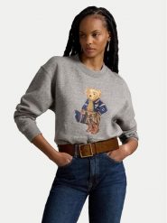 Polo Ralph Lauren Bluza 211B17788001 Szary Regular Fit. Szare bluzy bez kaptura damskie Polo Ralph Lauren, xl, z bawełny. Za 1,299.00 zł.