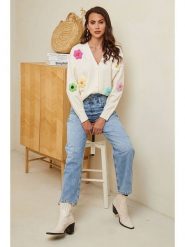 Soft Cashmere Kardigan w kolorze beżowym rozmiar: 34/36. Brązowe kardigany damskie Soft Cashmere, z aplikacjami, z kaszmiru. Za 104.99 zł.