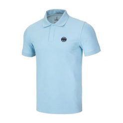 Koszulka męska Pitbull Polo Pique Rockey. Niebieskie koszulki polo męskie PITBULL, m, bez wzorów, bez ramiączek. Za 159.00 zł.