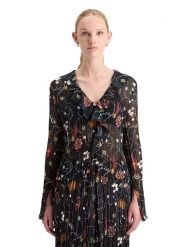 Scotch & Soda Bluzka w kolorze czarnym rozmiar: 42. Czarne bluzki damskie Scotch & Soda, bez wzorów, bez kołnierzyka, bez ramiączek. Za 179.22 zł.