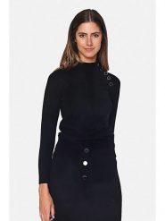 C& Jo Sweter w kolorze czarnym rozmiar: XXL. Czarne golfy damskie C& Jo, xxl, bez wzorów, z kaszmiru, bez ramiączek. Za 221.36 zł.