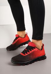 Czarno-Czerwone Buty Sportowe Sneakersy z Tłoczoną Podeszwą Leathrose. Czarne buty sportowe na co dzień damskie Born2be, bez wzorów, z jeansu. Za 99.99 zł.