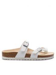 Birkenstock Japonki Mayari 0071053 Biały. Białe klapki damskie Birkenstock, bez wzorów, ze skóry, bez obcasa. Za 269.00 zł.