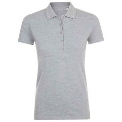 Damska Koszulka Polo Phoenix Melange. Szare bluzki sportowe damskie SOL'S, s, bez wzorów, bez ramiączek. Za 128.99 zł.