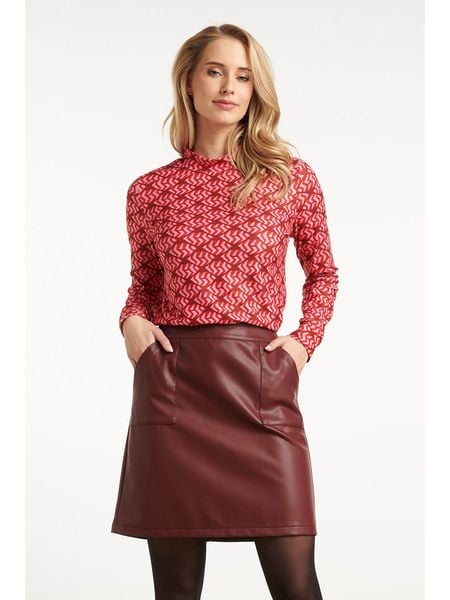 Smashed Lemon Bluzka w kolorze czerwonym rozmiar: L. Czerwone bluzki damskie Smashed Lemon, l, bez wzorów, bez kołnierzyka, bez ramiączek. Za 104.99 zł.