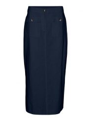 Vero Moda Spódnica "Luna" w kolorze niebieskim rozmiar: XS. Niebieskie spódniczki damskie Vero Moda, xs, bez wzorów, z podwyższonym stanem, midi, proste. Za 57.06 zł.
