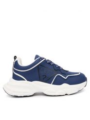 Guess Sneakersy N5BZ10 WO120 Granatowy. Niebieskie buty sportowe chłopięce Guess, z aplikacjami, ze skóry, bez zapięcia. Za 195.00 zł.