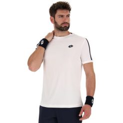 Koszulka sportowa męska Lotto Squadra Ii. Białe t-shirty sportowe męskie Lotto, m, bez ramiączek. Za 235.00 zł.