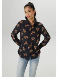 Aniston Bluzka w kolorze czarno-brązowym rozmiar: 40. Czarne bluzki damskie Aniston, bez wzorów, bez kołnierzyka, bez ramiączek. Za 73.93 zł.