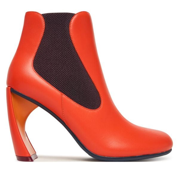 Botki United Nude. Brązowe botki damskie United Nude, bez obcasa, na słupku, bez zapięcia. Za 869.99 zł.