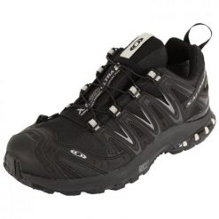 Buty outdoorowe treningowe do biegania wędrówek. Czarne obuwie do biegania damskie Salomon. Za 448.00 zł.