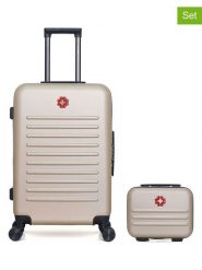 SWISS KOPPER 2-częściowy zestaw "Wil" w kolorze beżowym rozmiar: onesize. Brązowe walizki SWISS KOPPER, bez wzorów, z materiału. Za 241.56 zł.