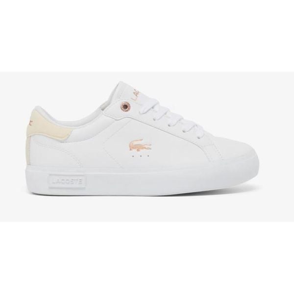 Buty Sportowe Damskie Lacoste Powercourt. Białe buty sportowe na co dzień damskie Lacoste, bez wzorów, z gumy, tenisowe. Za 246.40 zł.