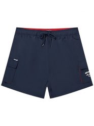 Wrangler Szorty kąpielowe "Nautilus" w kolorze granatowym rozmiar: L. Niebieskie szorty sportowe męskie Wrangler, l, outdoorowe. Za 109.95 zł.