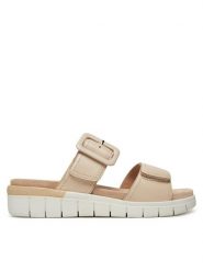 Caprice Klapki 9-27203-44 Beżowy. Brązowe klapki damskie Caprice, bez wzorów, ze skóry, bez obcasa. Za 161.99 zł.