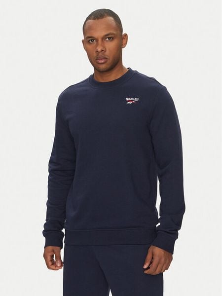 Reebok Bluza 100217146 Granatowy Regular Fit. Niebieskie bluzy bez kaptura męskie Reebok, m, z bawełny. Za 129.99 zł.