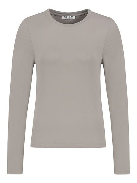 Sublevel Koszulka w kolorze szarym rozmiar: S. Szare bluzki damskie Sublevel, s, bez wzorów, bez kołnierzyka. Za 61.60 zł.