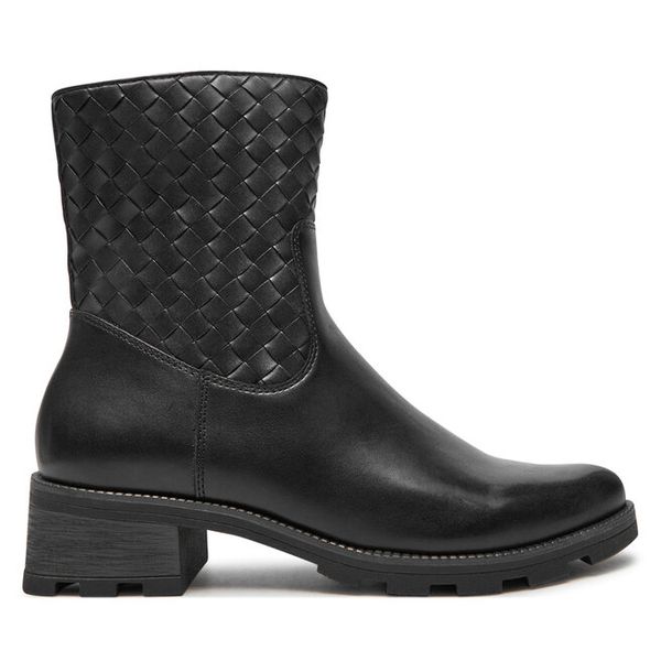 Botki Caprice. Czarne botki damskie Caprice, bez obcasa, na płaskiej podeszwie, bez zapięcia. Za 359.99 zł.