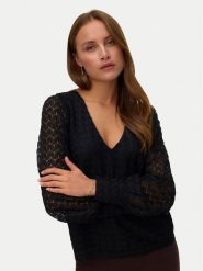 Vero Moda Bluzka Vmbecca 10336137 Czarny Regular Fit. Czarne bluzki damskie Vero Moda, xs, bez wzorów, z syntetyku, bez kołnierzyka, bez ramiączek. Za 119.99 zł.
