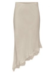 ONLY Spódnica midi Faraya 15380116 Kremowy Slim Fit. Białe spódniczki damskie Only, l, bez wzorów, z syntetyku, midi. Za 149.99 zł.