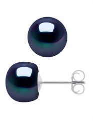 Pearline Kolczyki-wkrętki z perłami w kolorze tahiti rozmiar: onesize. Niebieskie kolczyki damskie Pearline, z perłą, srebrne. Za 260.99 zł.