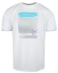 T-Shirt Męski - Biały z Nadrukiem - Pako Jeans. Białe t-shirty męskie Pako Jeans, m, bez wzorów, z bawełny, bez kołnierzyka. Za 69.00 zł.