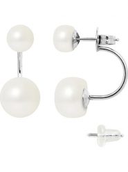 Pearline Srebrne kolczyki-wkrętki z perłami rozmiar: onesize. Białe kolczyki damskie Pearline, z perłą, srebrne. Za 304.99 zł.