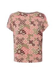 S.Oliver Koszulka Kobiety wiskoza wielokolorowy|różowy, 46. Czerwone t-shirty damskie S.Oliver, s, bez wzorów, z wiskozy, bez kołnierzyka. Za 69.95 zł.