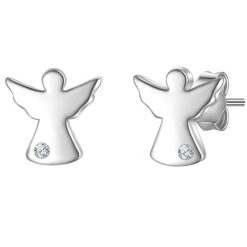 Glanzstücke München Kolczyki Aniol ze Srebra Sterling w srebrze z Diamentem Hodowanym w Laboratorium 1 ct Damski. Białe kolczyki damskie Glanzstücke München, z diamentem, srebrne, na sztyftcie. Za 299.99 zł.