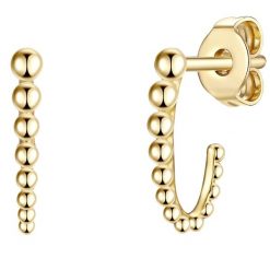 Glanzstücke München Srebrne kolczyki kreole srebro wysokiej próby żółte złoto Kolczyki 1 ct Damski. Szare kolczyki damskie Glanzstücke München, srebrne. Za 169.99 zł.