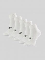 4F Skarpetki krótkie (5-pack) damskie - białe 39-42. Białe skarpetki damskie 4f, bez wzorów, z bawełny. Za 59.99 zł.