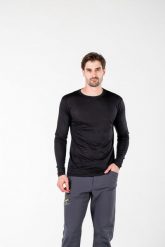Koszulka termoaktywna męska Woolona Eris z długim rękawem 100% Merino. Szare bielizna termoaktywna męska WOOLONA, m, bez wzorów, z materiału. Za 288.00 zł.