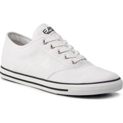 Tenisówki EA7 EMPORIO ARMANI - X8X039 XCC20 D611 White/Black. Białe trampki i tenisówki męskie EA7 Emporio Armani, bez wzorów, z gumy, bez zapięcia. W wyprzedaży za 349.00 zł.