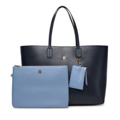 Torebka Tommy Hilfiger. Niebieskie torebki klasyczne damskie Tommy Hilfiger, bez wzorów, bez dodatków. Za 519.99 zł.