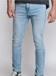 Jeansy skinny z efektem sprania - niebieski. Niebieskie jeansy męskie Sinsay. Za 59.99 zł.