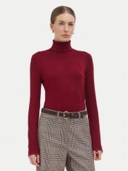 Liu Jo Golf WF6013 MS49I Bordowy Slim Fit. Czerwone golfy damskie Liu Jo, s, bez wzorów, z wiskozy, bez ramiączek. Za 429.99 zł.