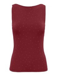 ONLY Top w kolorze czerwonym rozmiar: XS. Czerwone topy damskie Only, xs, bez wzorów, bez kołnierzyka. Za 52.17 zł.