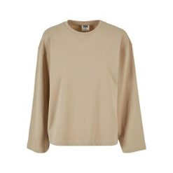 Damska Koszulka Z Długim Rękawem Z Bawełny Organicznej. Brązowe bluzki damskie Urban Classics, s, bez wzorów, z bawełny, bez kołnierzyka. Za 105.99 zł.