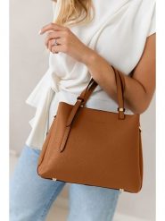 Lia Biassoni Skórzana torebka w kolorze jasnobrązowym - 28 x 21 x 15 cm rozmiar: onesize. Brązowe torebki klasyczne damskie Lia Biassoni, bez wzorów, z materiału, bez dodatków. Za 304.99 zł.