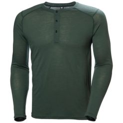 Koszulka z długim rękawem Helly Hansen Durawool Henley. Zielone koszulki męskie z długim rękawem Helly Hansen, xl, z poliamidu. Za 546.00 zł.