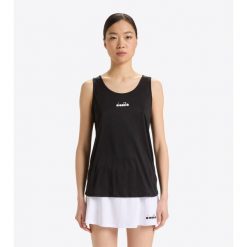Koszulka tenisowa damska bez rękawów Diadora L.core tank. Białe bluzki sportowe damskie Diadora, l, bez wzorów, bez ramiączek. Za 59.99 zł.