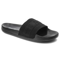 Czarne Klapki Big Star Wodoodporne Buty Damskie. Czarne klapki damskie Big Star, z aplikacjami, dziergany, bez obcasa. Za 79.99 zł.
