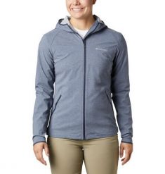 Kurtka trekkingowa damska Columbia Heather Canyon Softshell. Niebieskie kurtki softshell damskie Columbia, l, bez wzorów, z elastanu, bez kaptura. Za 597.00 zł.