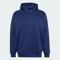 ZIMOWA BLUZA Z KAPTUREM Z DZIANINY SOFT LUX. Niebieskie bluzy sportowe męskie Adidas, na zimę, l, z bawełny. Za 349.00 zł.