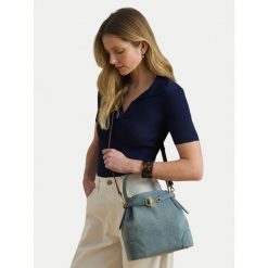 Torebka LAUREN RALPH LAUREN. Niebieskie torebki klasyczne damskie Lauren Ralph Lauren, bez wzorów, bez dodatków. Za 1,799.00 zł.
