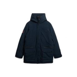 Parka Superdry City. Niebieskie parki męskie Superdry., l, z aplikacjami, z materiału. Za 794.45 zł.