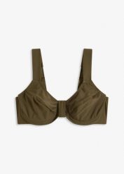 Biustonosz bikini minimizer z szerokimi ramiączkami. Fioletowe bikini damskie bonprix, bez wzorów. Za 37.99 zł.