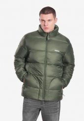Kurtka turystyczna męska Prosto Puffer Void-9 zimowa. Zielone kurtki męskie Prosto., na zimę, l, z aplikacjami, z poliamidu, wizytowe, bez kaptura. Za 231.99 zł.