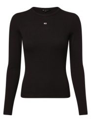 Tommy Jeans koszulka z długim rękawem Kobiety Bawełna czarny, M. Czarne t-shirty damskie Tommy Jeans, m, bez wzorów, z bawełny, bez kołnierzyka. Za 209.95 zł.